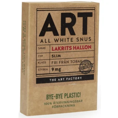 ART Lakrits Hallon 9mg SLIM All White