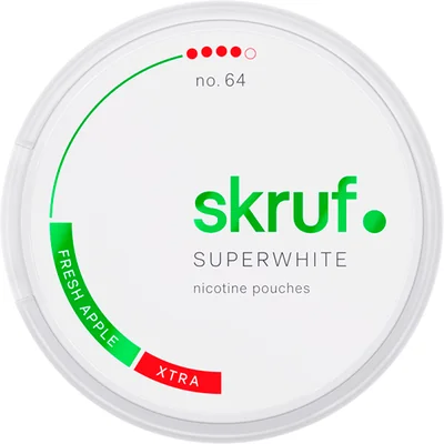 Skruf Superwhite No. 64 Fresh Apple Xtra Strong Slim